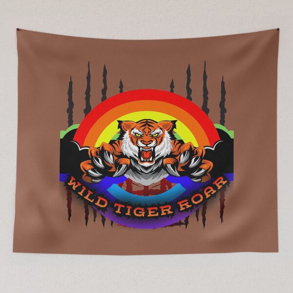 Item preview, Wild Tiger Roar designed and sold by zaoroo shop.