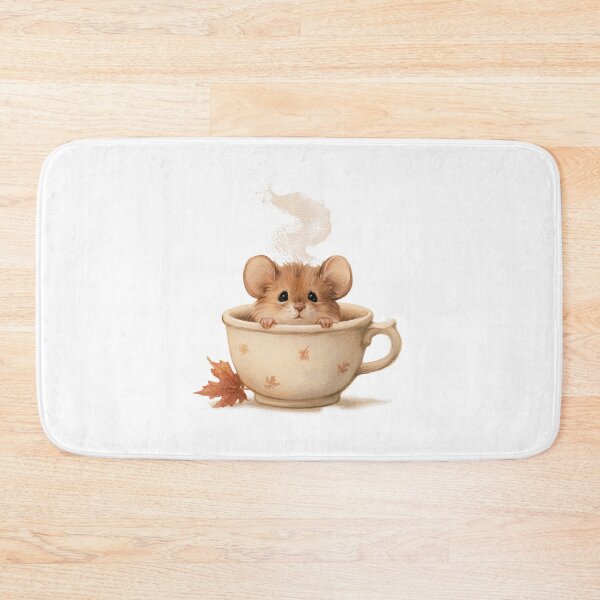 Item preview, Cozy Autumn Mouse in Coffee Cup designed and sold by Helenaphotoart.