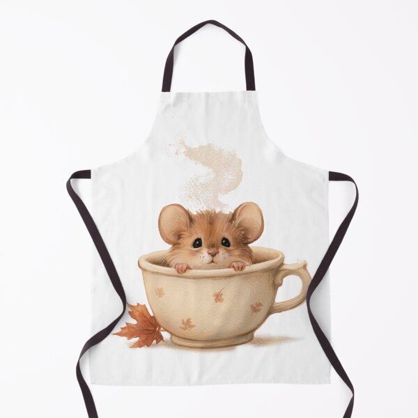 Item preview, Cozy Autumn Mouse in Coffee Cup designed and sold by Helenaphotoart.