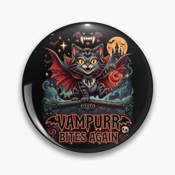 Item preview, Vampurr Bites Again Funny Cat designed and sold by Zbixu.