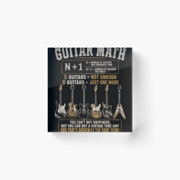Item preview, Guitar Math Equation N+1 Funny Guitarist designed and sold by BeardWave.