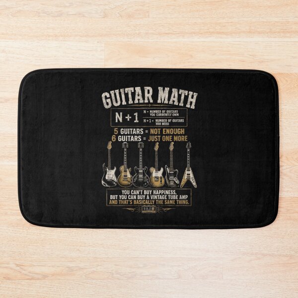 Item preview, Guitar Math Equation N+1 Funny Guitarist designed and sold by BeardWave.