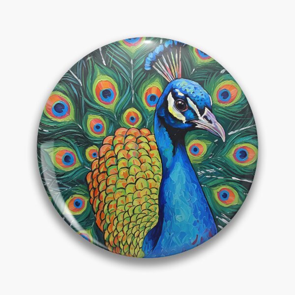Item preview, Spirit of the Peacock – Colorful Wildlife Art designed and sold by black-canvas-fauna.
