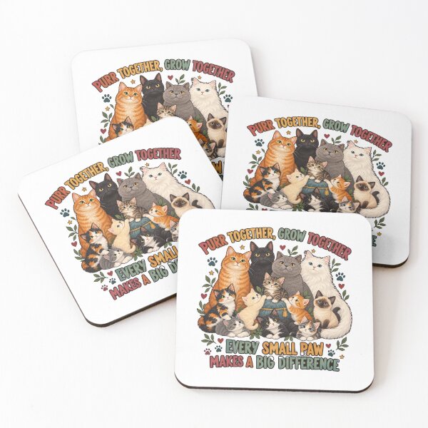 Item preview, Purr Together, Grow Together – Cat Family Motivation designed and sold by NinaCreator.