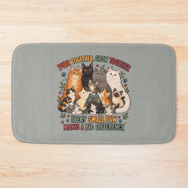 Item preview, Purr Together, Grow Together – Cat Family Motivation designed and sold by NinaCreator.