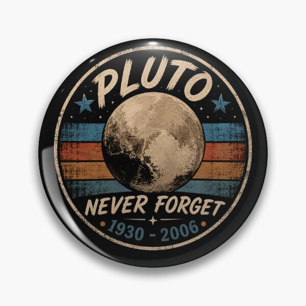 Item preview, Pluto Never Forget Funny Science Geek & Space Retro designed and sold by Kladhadredo.
