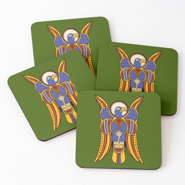 Item preview, The Evangelist's Raptor: Book of Armagh Celtic Eagle Art Print designed and sold by FreiherrPK.