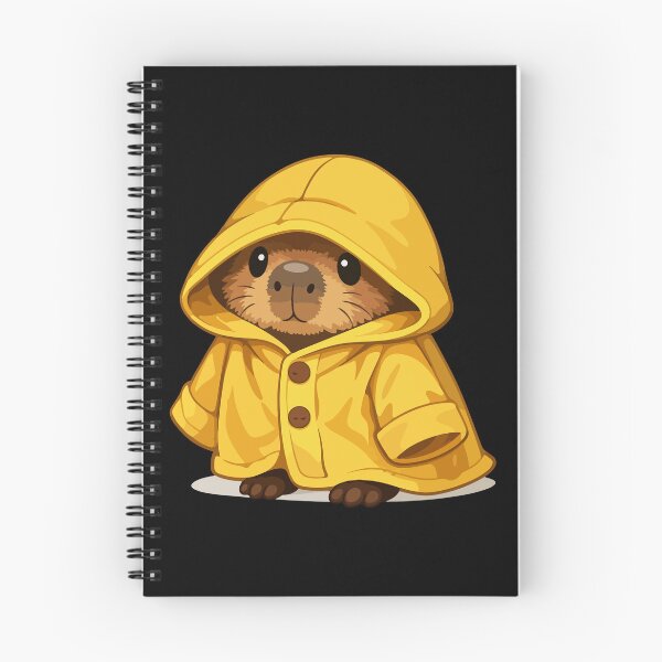 Item preview, Capybara Cartoon in Yellow Raincoat Artwork designed and sold by stylishdzign.
