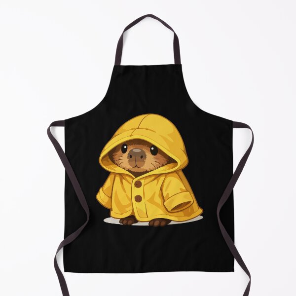 Item preview, Capybara Cartoon in Yellow Raincoat Artwork designed and sold by stylishdzign.