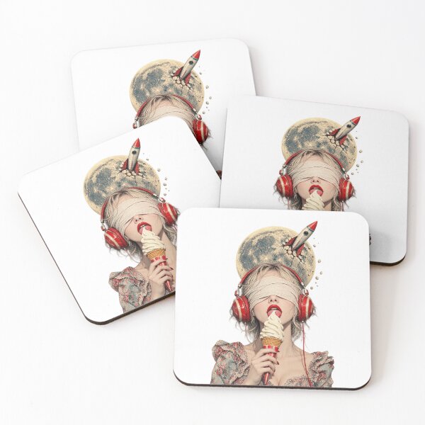 Item preview, Blindfolded Ice Cream Girl Retro Futurism designed and sold by itotoiro design.