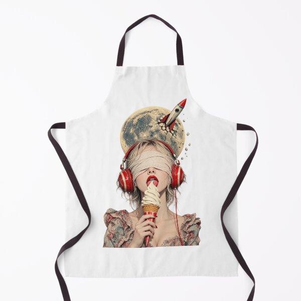 Item preview, Blindfolded Ice Cream Girl Retro Futurism designed and sold by itotoiro design.