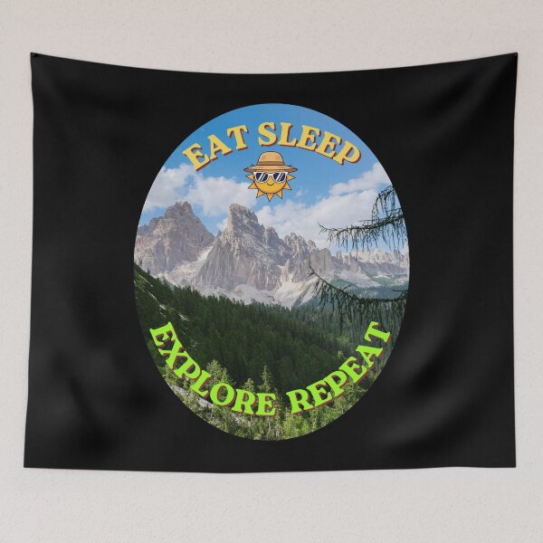 Item preview, Eat Sleep Explore Repeat, Gift For Travel Enthusiasts designed and sold by zebek-design.