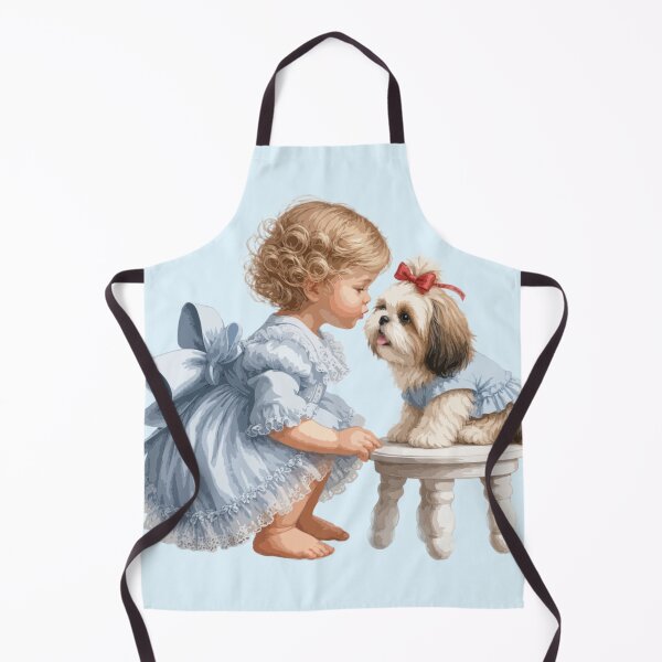 Item preview, Shih Tzu Best Friend – Vintage Girl and Dog designed and sold by PawsAndPallette .