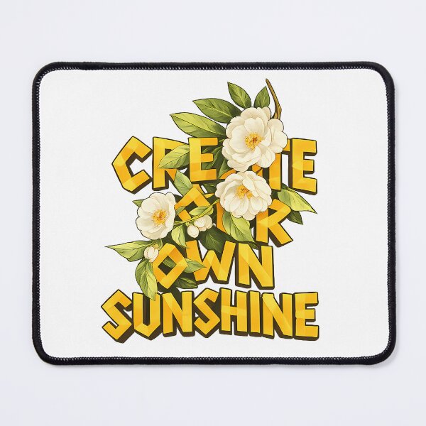 Item preview, Create Your Own Sunshine Floral Yellow Typography Art designed and sold by DesignArtist.ia.