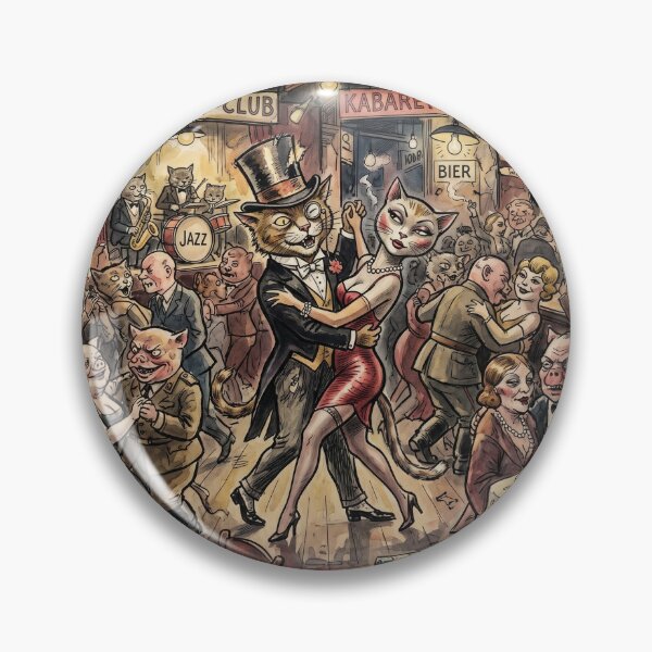 Item preview, Weimar Nightshade: The Secret Life of Cabaret Cats Art Print designed and sold by FreiherrPK.