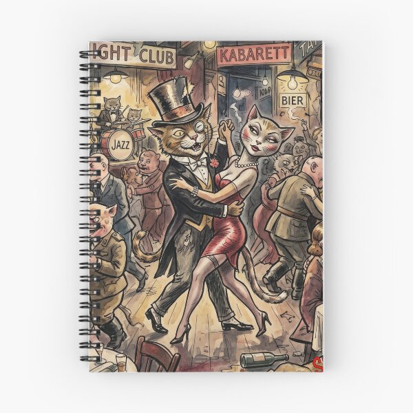 Item preview, Weimar Nightshade: The Secret Life of Cabaret Cats Art Print designed and sold by FreiherrPK.