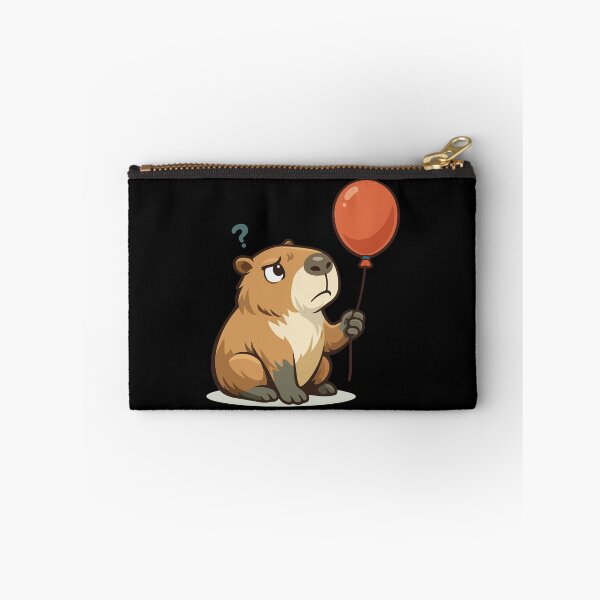 Item preview, Curious Capybara Cartoon with Balloon  designed and sold by stylishdzign.