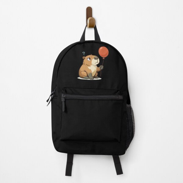 Item preview, Curious Capybara Cartoon with Balloon designed and sold by stylishdzign.
