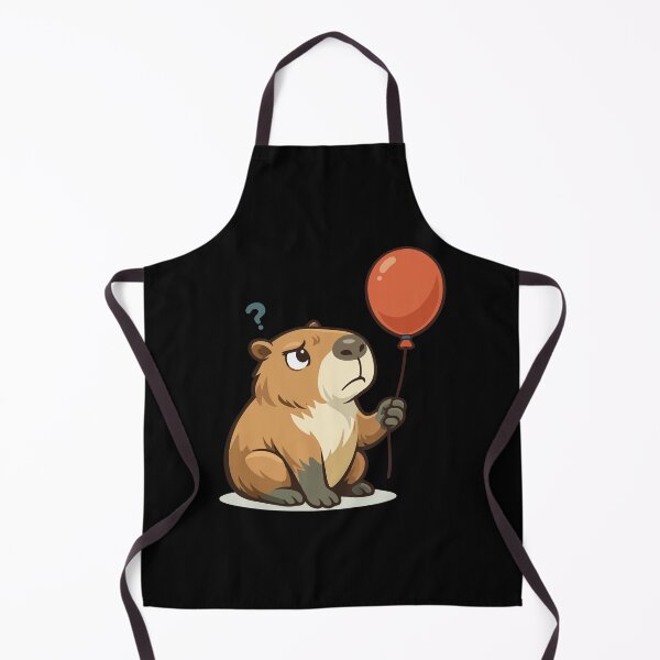 Item preview, Curious Capybara Cartoon with Balloon  designed and sold by stylishdzign.
