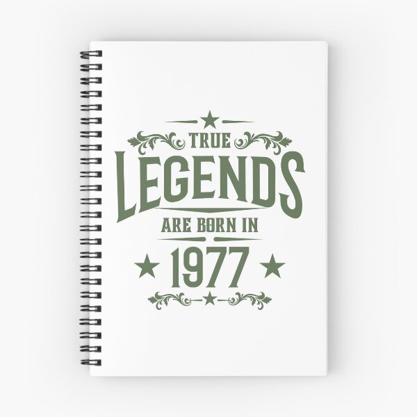 Item preview, True Legends Born in 1977 Birthday Vintage Typography Birth Year designed and sold by HYPNK.
