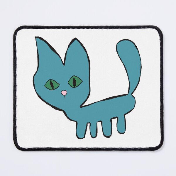 Item preview, Cute Blue Cat Doodle Illustration designed and sold by VitSArt.