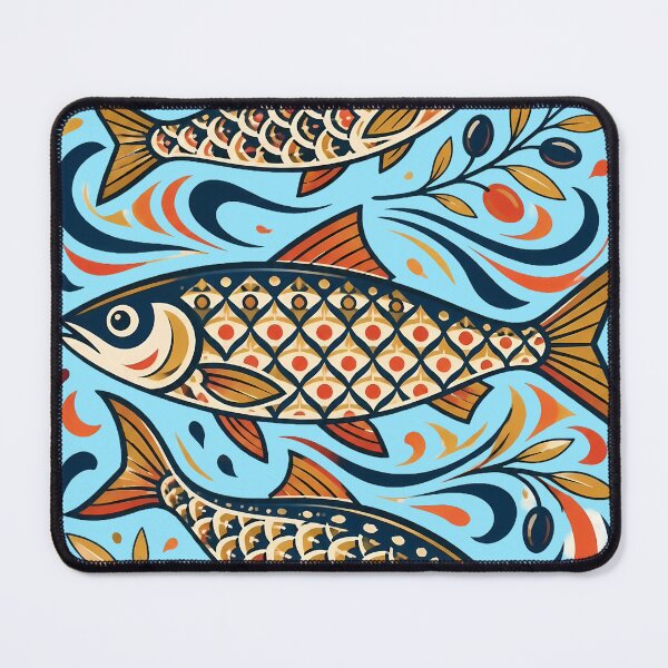 Item preview, Mediterranean Sardine Coastal Illustration designed and sold by Fun2Fentastic.