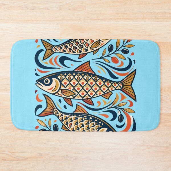 Item preview, Mediterranean Sardine Coastal Illustration designed and sold by Fun2Fentastic.