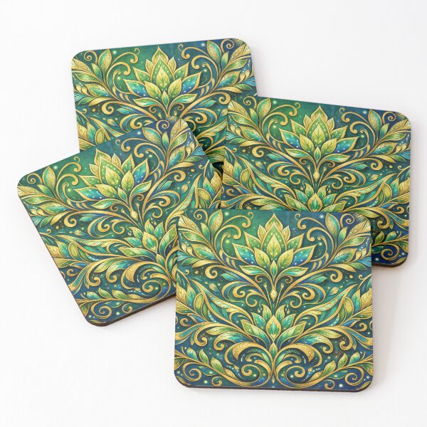 Item preview, Golden botanical ornament dreams designed and sold by Sigtrix.
