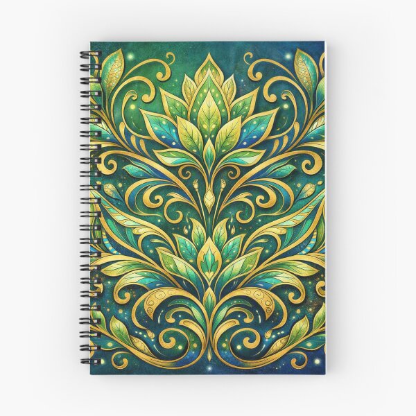 Item preview, Golden botanical ornament dreams designed and sold by Sigtrix.