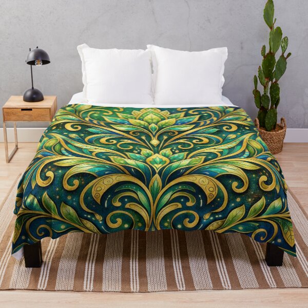 Item preview, Golden botanical ornament dreams designed and sold by Sigtrix.