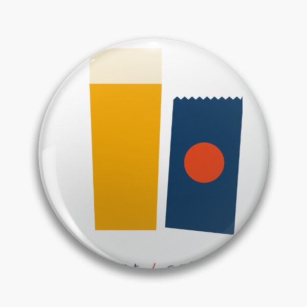 Item preview, Pint & Crisps – Arte minimalista de pub británico designed and sold by StillandStory.
