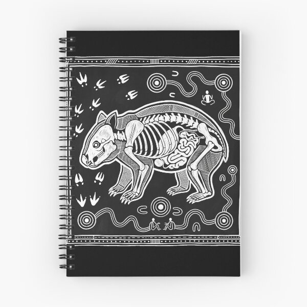 Item preview, The Armored Burrower: Aboriginal Style X-Ray Common Wombat Art Print designed and sold by FreiherrPK.