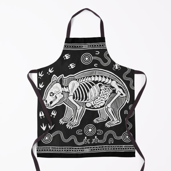 Item preview, The Armored Burrower: Aboriginal Style X-Ray Common Wombat Art Print designed and sold by FreiherrPK.