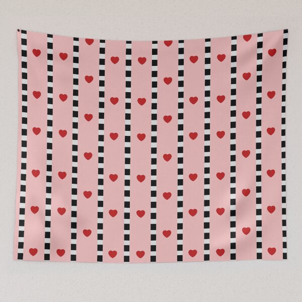 Item preview, Pink & Red Hearts Checkerboard Stripe  designed and sold by Love Pantone .