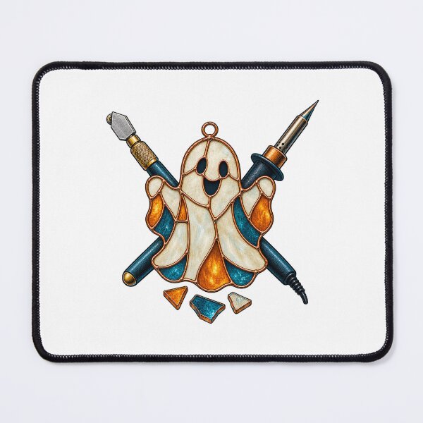 Item preview, Halloween Stained Glass Ghost Maker Emblem designed and sold by UrbanCanvvas.