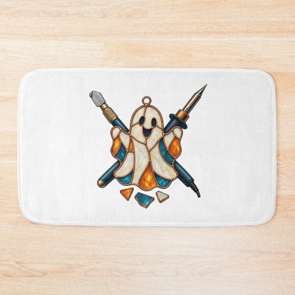 Item preview, Halloween Stained Glass Ghost Maker Emblem designed and sold by UrbanCanvvas.