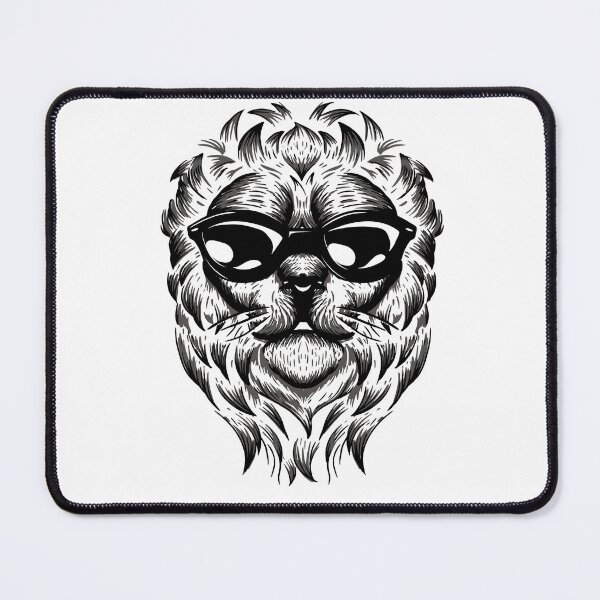 Item preview, Hipster Lion Wearing Glasses Cool Animal Nerd Art designed and sold by Hilal-Studio.