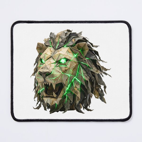Item preview, Cyberpunk Zombie Lion - Side Profile Low Poly Art designed and sold by Marcu Ioachim.