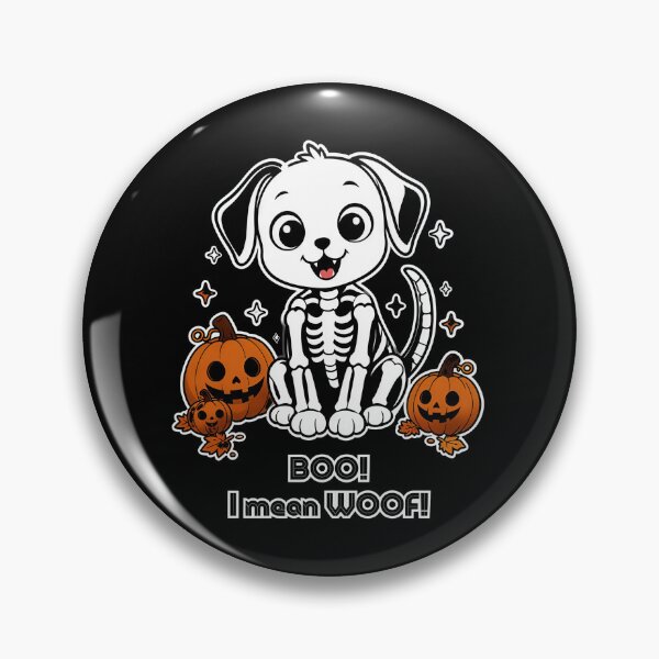 Item preview, Skeleton Dog - Halloween Dog with Pumpkins designed and sold by MaddyDesignsCo.