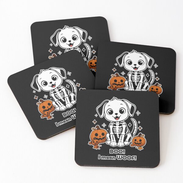 Item preview, Skeleton Dog - Halloween Dog with Pumpkins designed and sold by MaddyDesignsCo.
