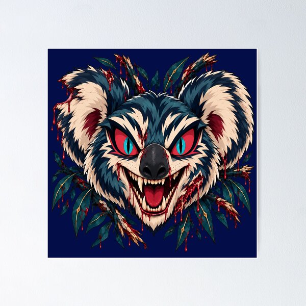 Item preview, Drop Bear Evil Koala Demon Neo Traditional designed and sold by Kromia.