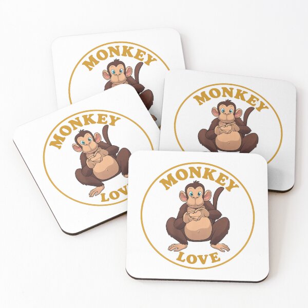 Item preview, Monkey Love Vintage Circle Badge designed and sold by HallelujahToys.
