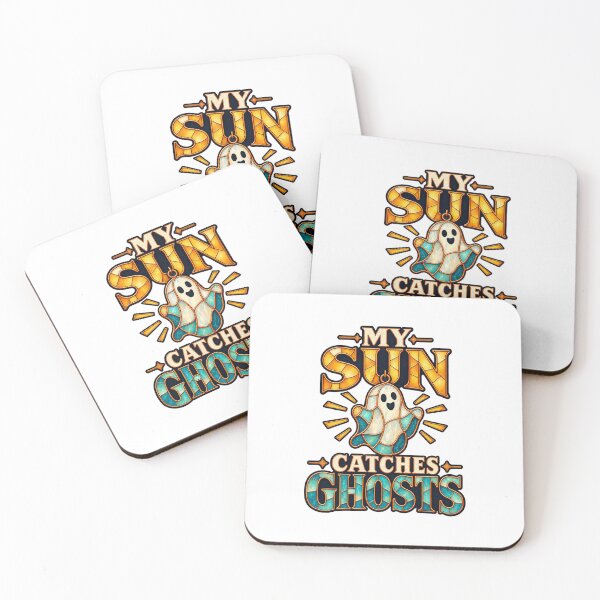 Item preview, My Sun Catches Ghosts Stained Glass Pun designed and sold by UrbanCanvvas.