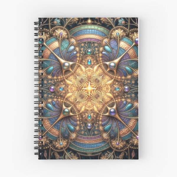 Item preview, Mystic Golden Nouveau Filigree Kaleidoscope designed and sold by Frackxion.