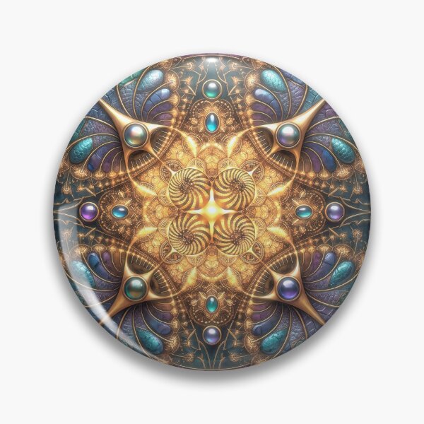 Artikelvorschau, Mystic Golden Nouveau Filigree Kaleidoscope entworfen und verkauft von Frackxion.