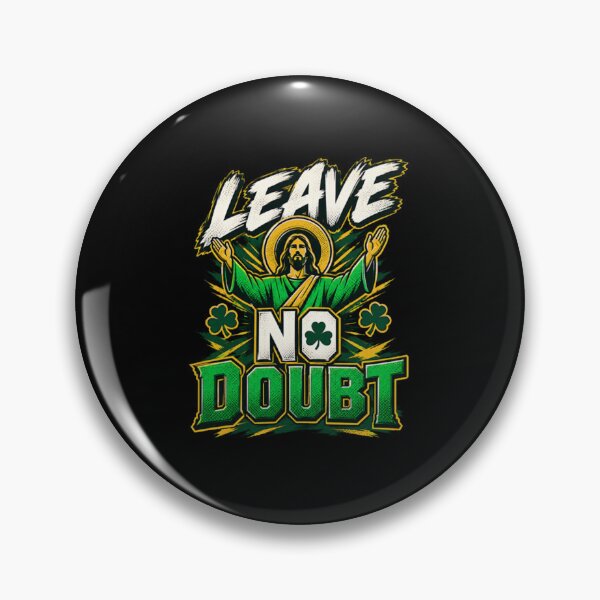 Item preview, Touchdown Jesus Leave No Doubt Irish Football Shamrock designed and sold by ElisaLitien.