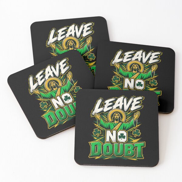 Item preview, Touchdown Jesus Leave No Doubt Irish Football Shamrock designed and sold by ElisaLitien.
