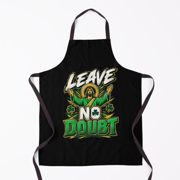 Item preview, Touchdown Jesus Leave No Doubt Irish Football Shamrock designed and sold by ElisaLitien.