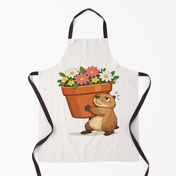 Item preview, Capybara Cartoon with Flower Pot  designed and sold by stylishdzign.