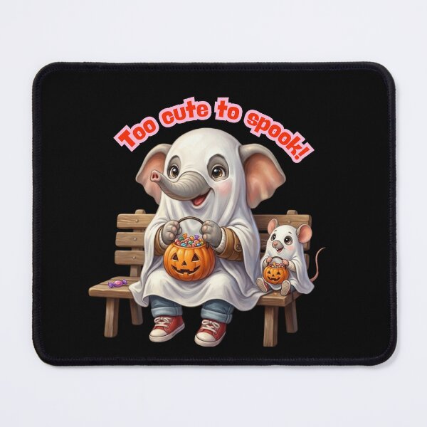 Item preview, Too Cute To Spook Cute Halloween Elephant Mouse Ghost designed and sold by BonnieGlam13.